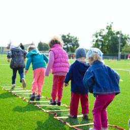 A group of children playing together.