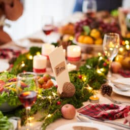Holiday table setting
